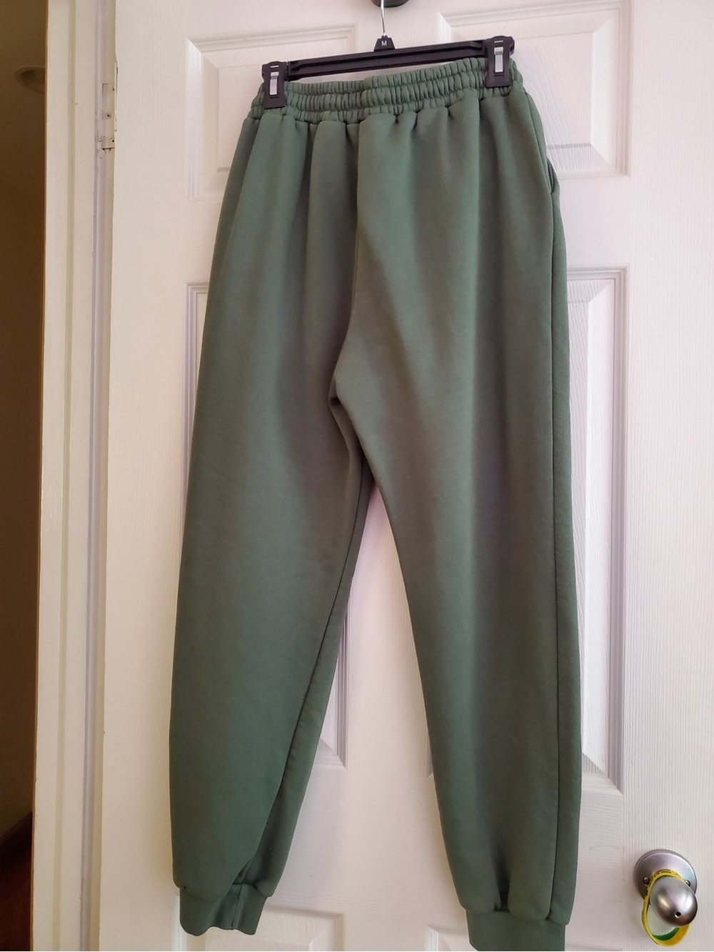 SHEIN Men's Olive Green Fleece Jogger Pants - Elastic Waist